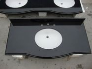 Zwarte Countertops van de Badkamersijdelheid 2cm/3cm Dikte 4 Achterplons“/6“