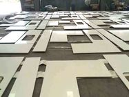 Opgepoetste Marmeren Countertops van het Granietkwarts, Mens Gemaakte Witte Stevige Oppervlakte Worktop